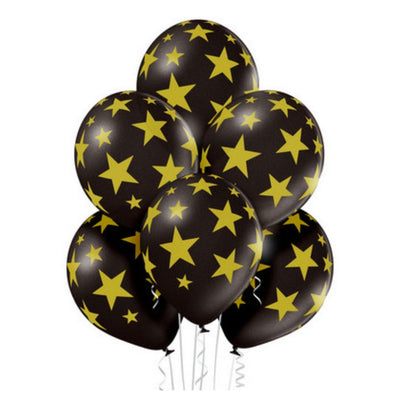 Black & Star busta 6pz palloncini 12''