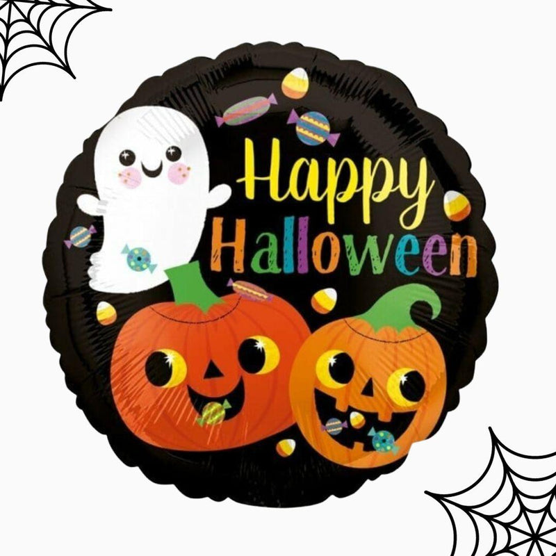 Palloncino Mylar 18'' Zucche e Fantasmi Happy Halloween