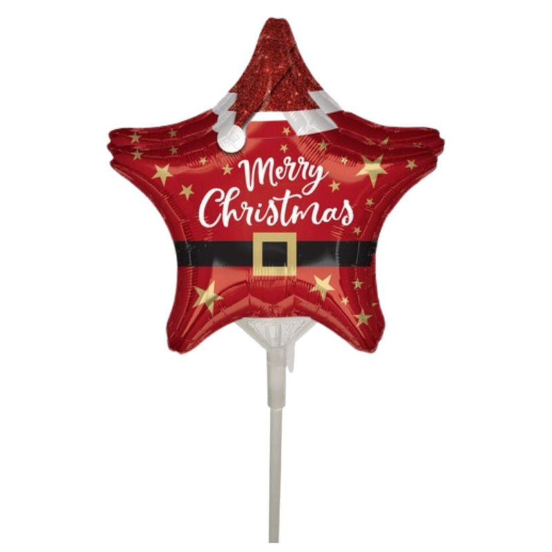 Pallone Foil Mini Shape 9'' Santa Christmas Star