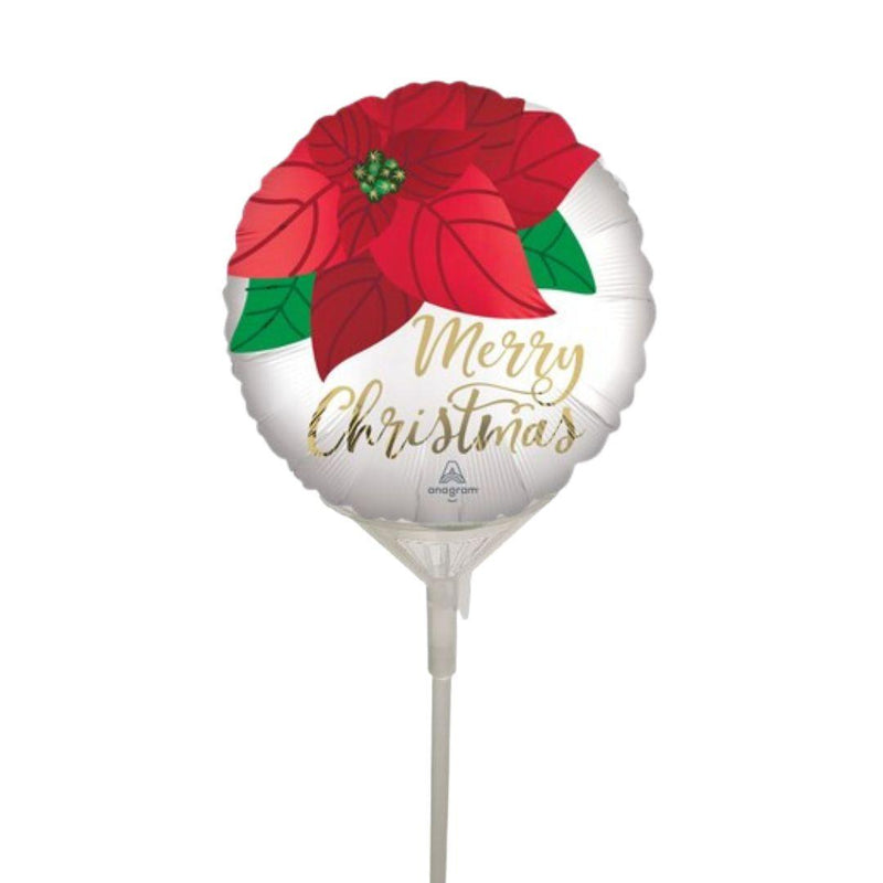 Pallone foil Mini Shape 9'' Christmas Poinsettia