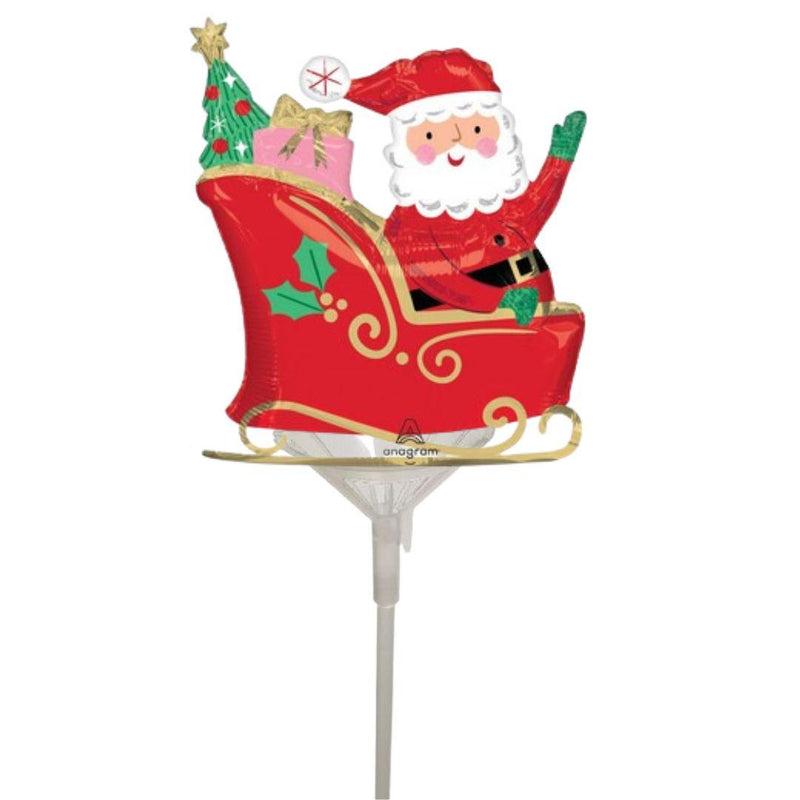 Pallone foil Minishape Babbo natale in slitta