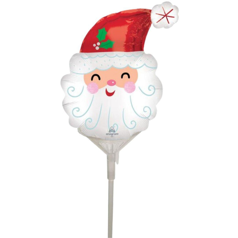 Pallone foil Minishape Testa Babbo Natale