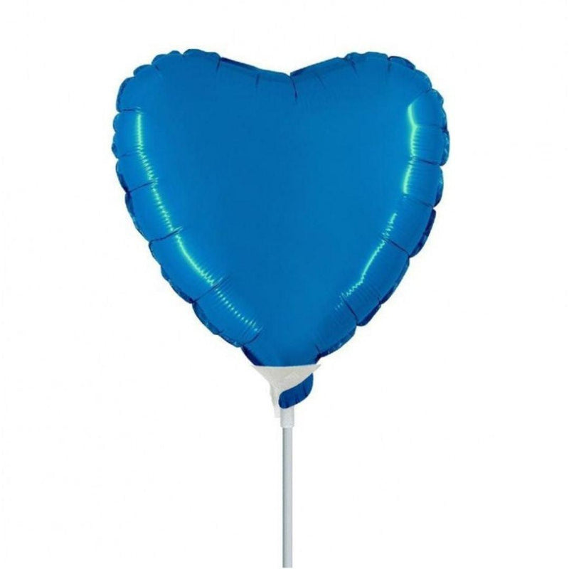 Mini Shape Mylar Cuore 9'' Blu Liscio - The Colours of Balloons