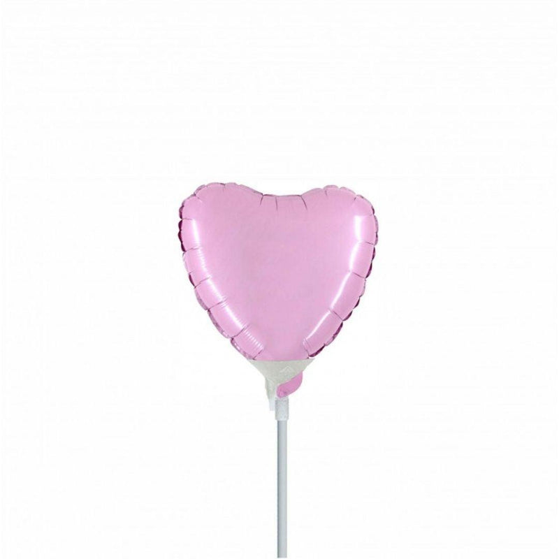 Mini Shape Mylar Cuore 4'' Rosa Liscio - The Colours of Balloons