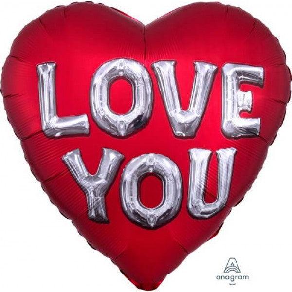 Maxi Pallone Foil Love You  28” - The Colours of Balloons