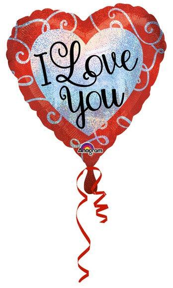 Pallone foil Glitter I Love You - The Colours of Balloons