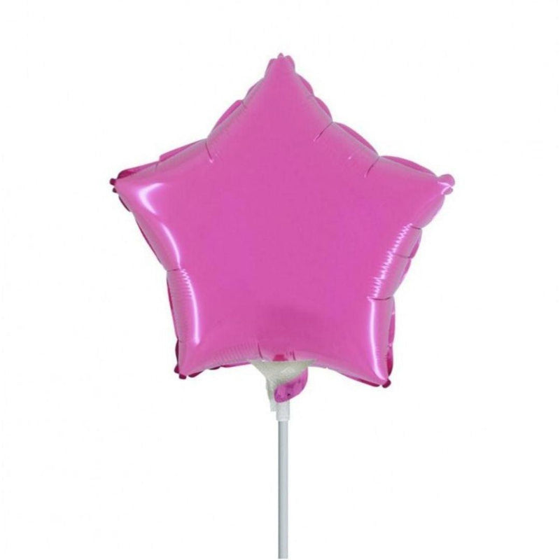 Mini Shape Mylar Stella 9'' Fucsia Liscio - The Colours of Balloons