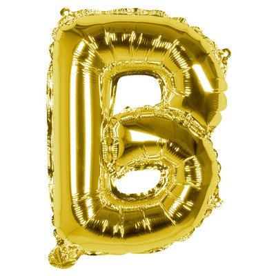 Foil Balloon Letter 'B' Oro (36 cm) - The Colours of Balloons