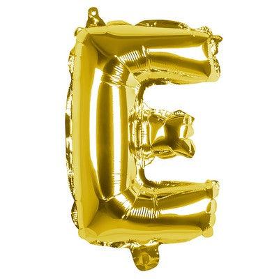 Foil Balloon Letter 'E' Oro (36 cm) - The Colours of Balloons