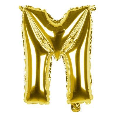 Foil Balloon Letter 'M' Oro (36 cm) - The Colours of Balloons