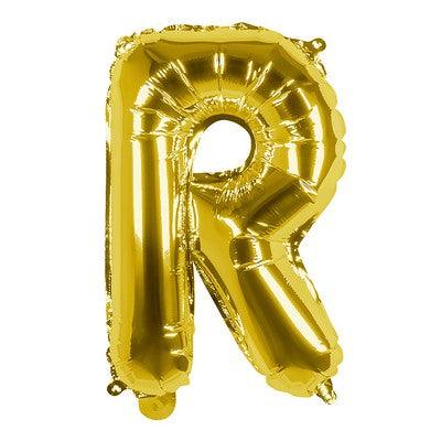 Foil Balloon Letter 'R' Oro (36 cm) - The Colours of Balloons