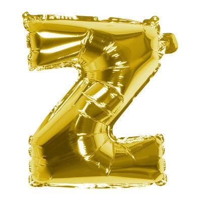 Foil Balloon Letter 'Z' Oro (36 cm) - The Colours of Balloons