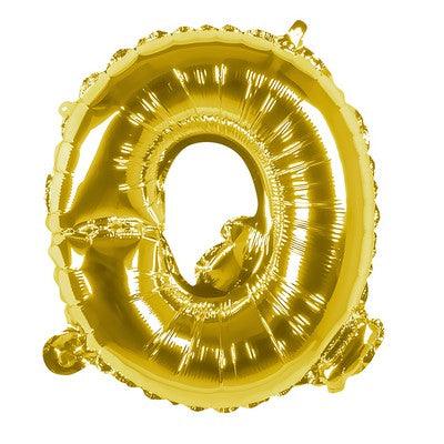 Foil Balloon Letter 'Q' Oro (36 cm) - The Colours of Balloons