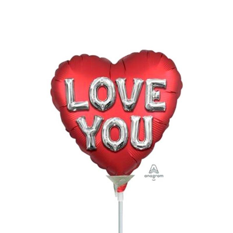 Minishape Cuore I Love You Rosso 9'' - The Colours of Balloons