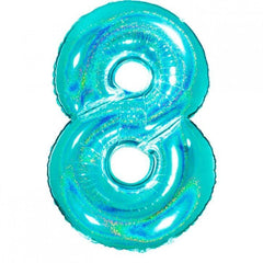 Numero 8 - 100 cm - 40'' Glitter - Vari Colori - The Colours of Balloons