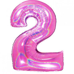 Numero 2 - 100 cm - 40'' Glitter - Vari Colori - The Colours of Balloons