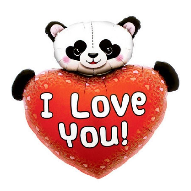 Pallone Foil I Love You Panda - The Colours of Balloons